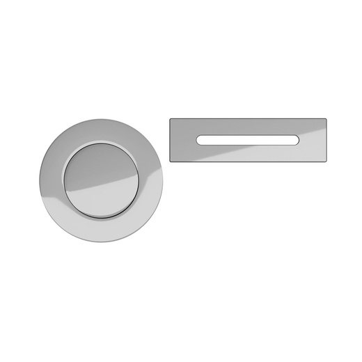 Verchromtes Badewannenset - Klickverschluss mit Abdeckplatte