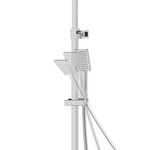 Duschset mit Thermostat Corsan ANGO Säule LED Regendusche Schwenkauslauf Chrom