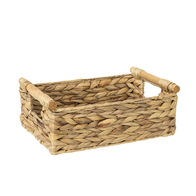 Hyacinth basket with handles Koszoplotka natural 31x21x10h