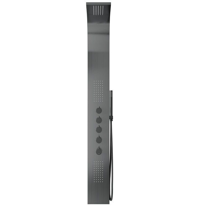 Corsan SAMSARA sprchový panel Thermostat GunMetal ocelová LED dešťová sprcha