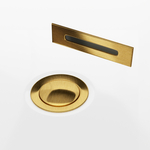 Corsan ISEO wall-mounted freestanding bathtub 160 x 74 cm with wide edge click-clack plug Gold