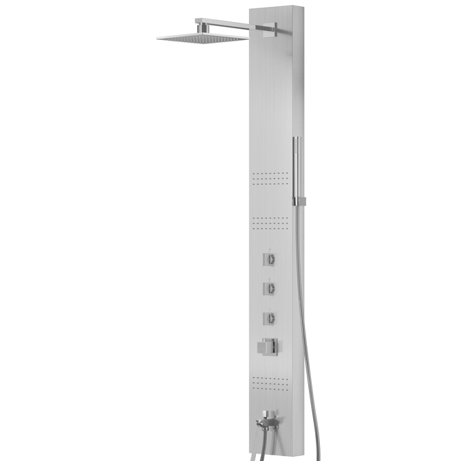 Corsan NEO shower panel Thermostat Steel LED rain shower Spout