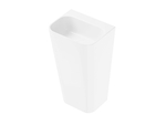 Corsan OLIA freestanding acrylic washbasin with a siphon and a black plug