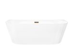 Corsan MONO wall-mounted freestanding bathtub 160 x 75 cm click-clack plug Gold