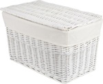Wicker chest with lining Koszoplotka white 58x43x35h