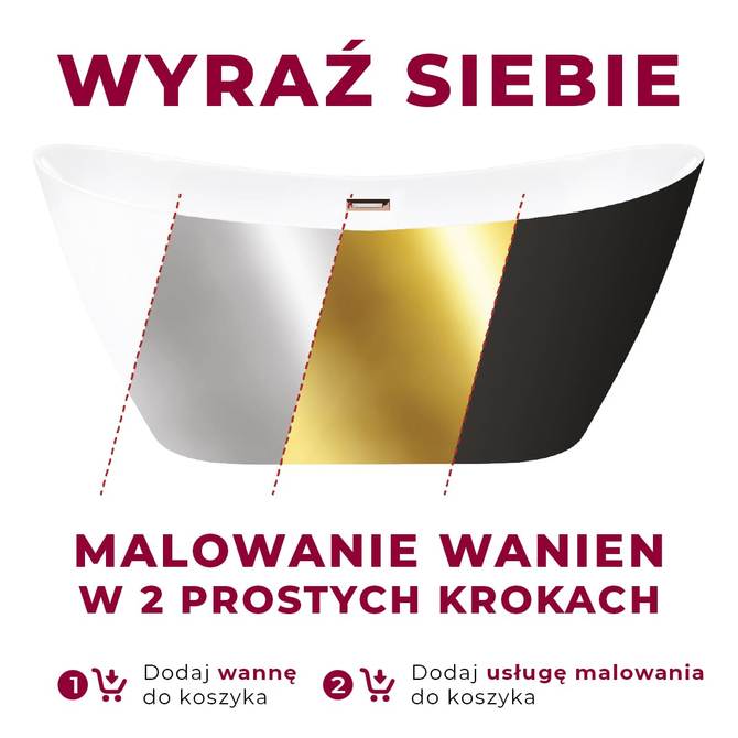 Wanna wolnostojąca Corsan SALINA 160 x 75 cm Korek klik-klak Grafit / GunMetal