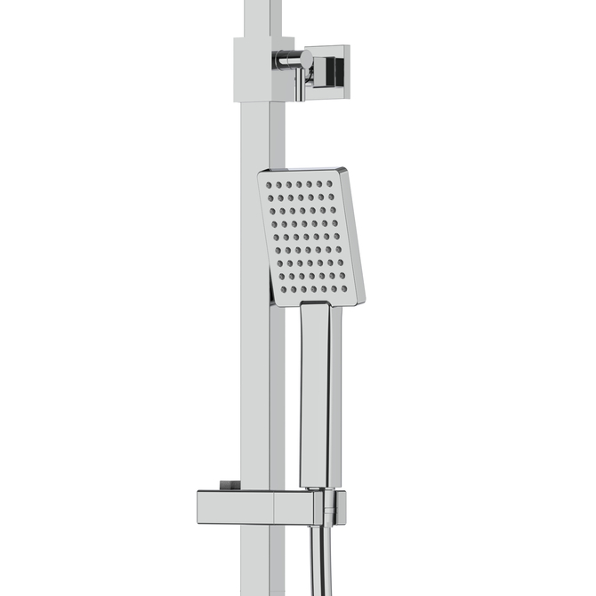 Duschset Corsan ANGO Duschsäule LED Regendusche Schwenkauslauf Chrom