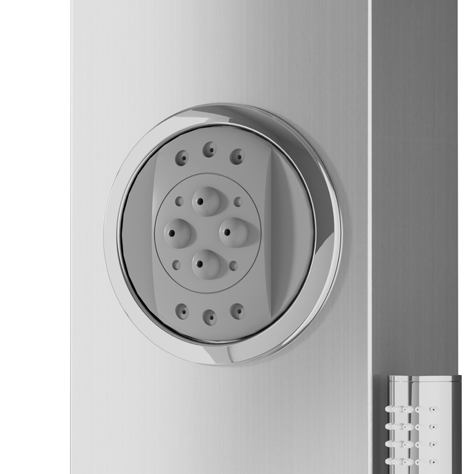 Corsan SNAKE shower panel Thermostat Steel LED rain shower