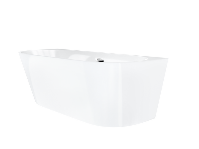 Wanna przyścienna wolnostojąca Corsan MONO 160 x 75 cm Korek klik-klak Miedziany / Różowe Złoto